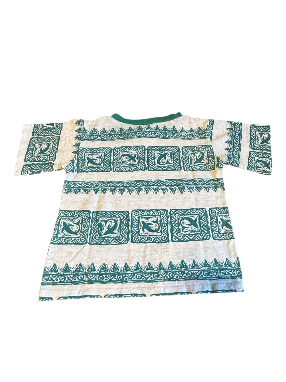 Vintage Basic Editions Single Stitch USA Made Tribal Print Tee Toddler 3T
